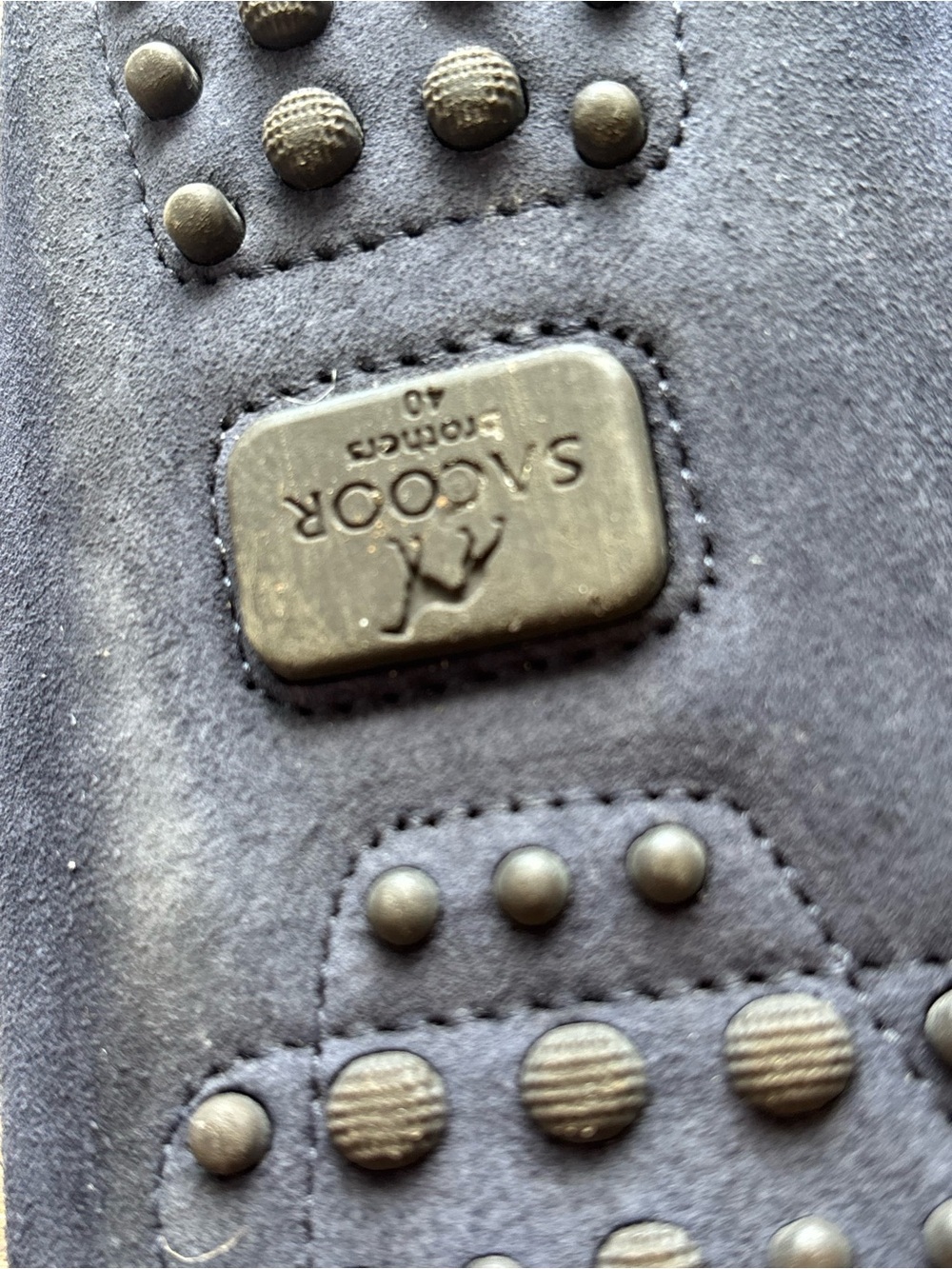 Sacoor Brother’s Navy Suede Bow Moccasin Loafers - Picture 6 of 7